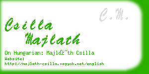 csilla majlath business card